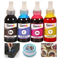 Goink Epson L3151 Uyumlu Gıda Mürekkep Seti (4x100 ml CMYK) – Özel Valfli Kapaklı, Sızdırmaz, Yüksek Kalite