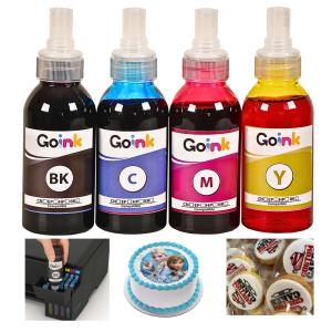 Goink Epson L11050 Uyumlu Gıda Mürekkep Seti (4x100 ml CMYK) – Özel Valfli Kapaklı, Sızdırmaz, Yüksek Kalite